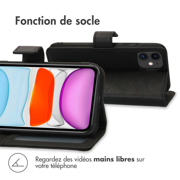 imoshion Étui de télephone portefeuille de luxe Apple iPhone 11 - Noir