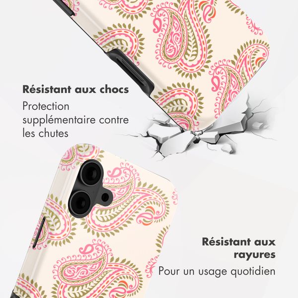 Selencia Coque arrière Vivid avec MagSafe Apple iPhone 16 - Paisley Blush