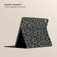 Selencia Coque tablette Sabi avec imprimé léopard Apple iPad Air 11 pouces (2026) M4 / (2025) M3 / (2024) M2 / Air 5 (2022) / Air 4 (2020) - Midnight Black