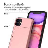 imoshion Coque arrière avec porte-cartes Apple iPhone 11 - Rose Doré