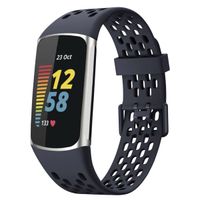 imoshion Bracelet sport en silicone avec boucle Fitbit Charge 5 / 6 - Bleu foncé