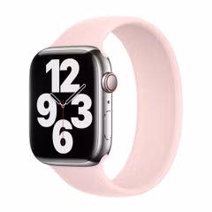 Apple Bracelet Boucle unique en Silicone Apple Watch | 38/40/41/42 mm - Taille 1 - Chalk Pink