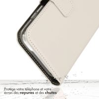 Selencia Étui portefeuille en cuir véritable Samsung Galaxy S25 - Greige