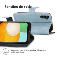 imoshion Étui de télephone portefeuille de luxe Samsung Galaxy A13 (5G) / A04s - Bleu clair