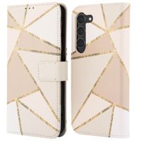 imoshion Étui de télephone portefeuille Design Samsung Galaxy S23 - Beige Graphic