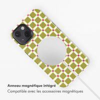 Selencia Coque arrière Vivid avec MagSafe Apple iPhone 13 - Check This Olive