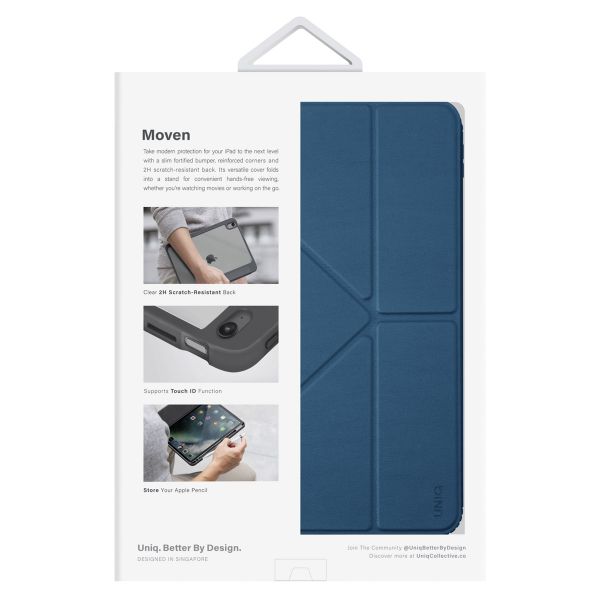Uniq Étui Moven Apple iPad 11 (2025) 11 pouces A16 / iPad 10 (2022) 10.9 pouces - Blue