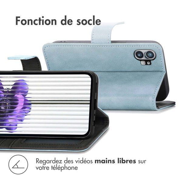 imoshion Étui de télephone portefeuille de luxe Nothing Phone (1) - Bleu clair