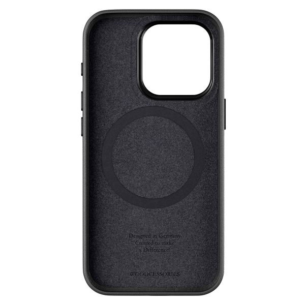 Woodcessories Coque Bio Leather MagSafe Apple iPhone 15 Pro - Noir