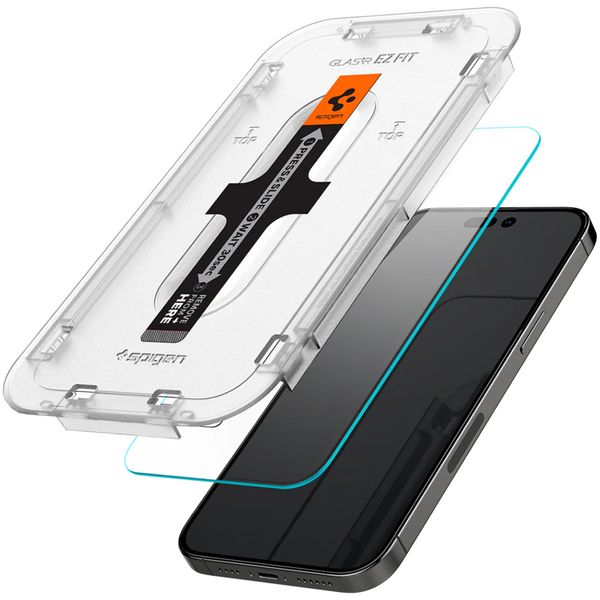 Spigen Protection d'écran en verre trempé GLAStR Fit 2 Paquets + Applicator Apple iPhone 14 Pro