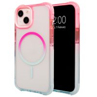 Selencia Coque arrière MagSafe Gradient Apple iPhone 13 - Rose / Bleu