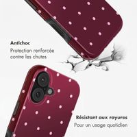 Selencia Coque arrière Vivid Apple iPhone 17 - Happy Dots Burgundy