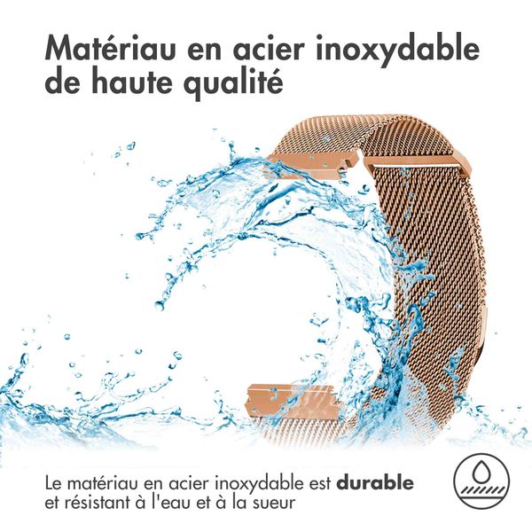 imoshion Bracelet magnétique milanais  - Connexion universelle 20 mm - Taille S - Rose Doré