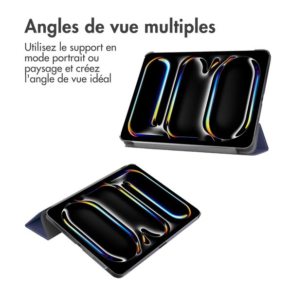 imoshion Coque tablette Trifold Apple iPad Pro 11 (2025) M5 / (2024) M4 - Bleu foncé