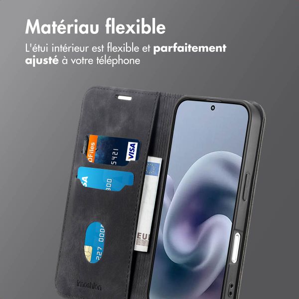 imoshion Étui de téléphone portefeuille Slim Motorola Moto G86 Power - Noir