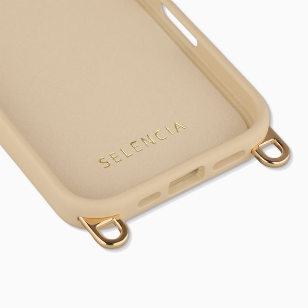Selencia Coque arrière Rivièra avec MagSafe avec crochets amovibles Apple iPhone 16 - Milky Latte