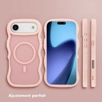 Selencia Coque arrière Wavy avec MagSafe Apple iPhone Air - Soft Pink