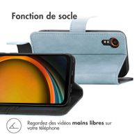 imoshion Étui de télephone portefeuille de luxe Samsung Galaxy Xcover 7 - Bleu clair