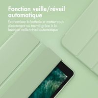 Accezz Coque tablette portefeuille Smart Silicone Samsung Galaxy Tab A9 Plus - Vert clair