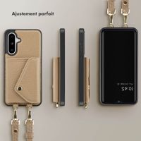 Selencia Coque de télephone Sera avec cordon et porte-cartes enveloppe Samsung Galaxy A36 / A56 - Taupe