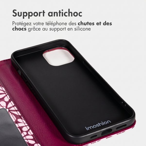 imoshion Étui de télephone portefeuille Design Apple iPhone 15 - Bloom Love Blush
