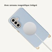 Selencia Coque arrière Rivièra avec MagSafe avec crochets amovibles Samsung Galaxy A57 (5G) - Powder Blue
