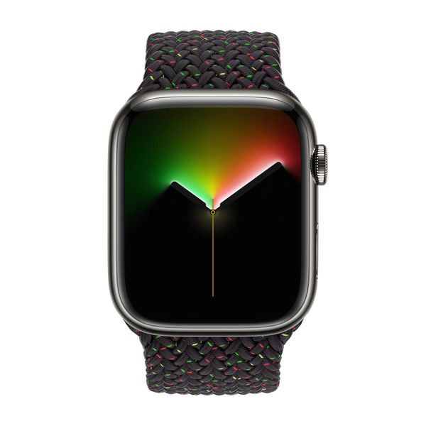 Apple Bracelet Solo tressé Apple Watch | 44/45/46/49 mm - Taille 3 - Black Unity