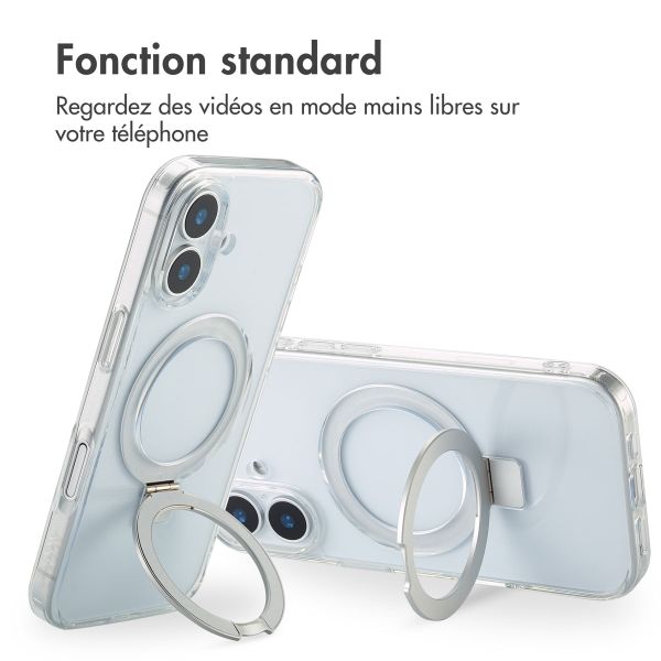 Accezz Coque Ring Stand avec MagSafe Apple iPhone 17 - Transparent
