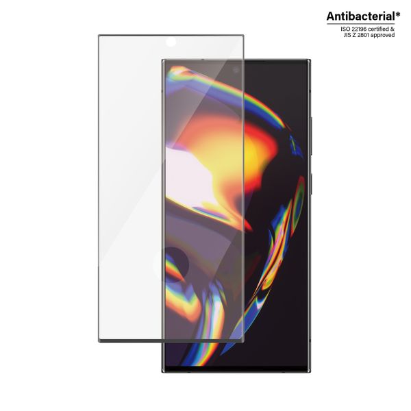 PanzerGlass Protection d'écran Ultra-Wide Fit Anti-bactérienne avec applicateur Samsung Galaxy S23 Ultra