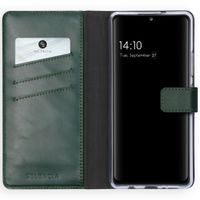 Selencia Étui portefeuille en cuir véritable Samsung Galaxy A42 - Vert