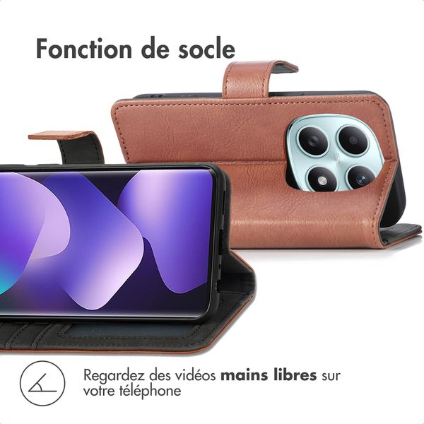 imoshion Étui de télephone portefeuille de luxe Xiaomi Redmi Note 15 (5G) - Marron