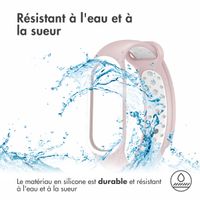 imoshion Bracelet sport silicone Xiaomi Mi Band 5 / 6 - Pink & White