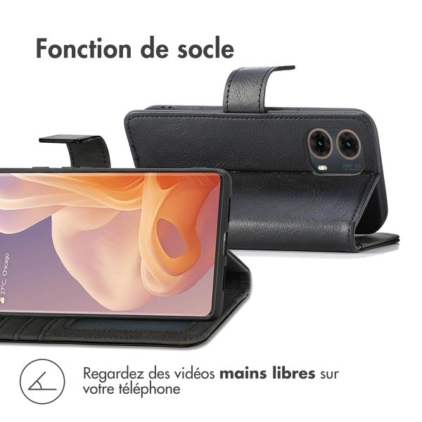 imoshion Étui de télephone portefeuille de luxe Motorola Moto G85 - Noir