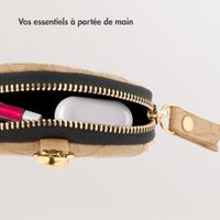 Selencia Nova Mini Pouch - Croco Toasted Almond