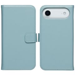 Selencia Étui portefeuille en cuir véritable Apple iPhone Air - Air Blue