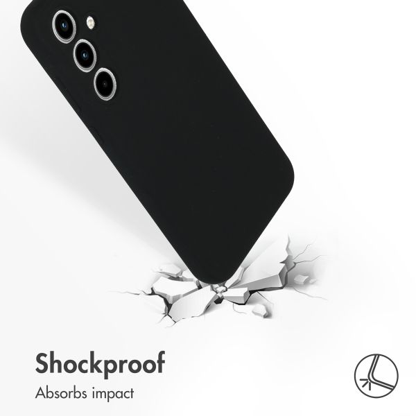 Accezz Coque Liquid Silicone Samsung Galaxy A35 - Noir