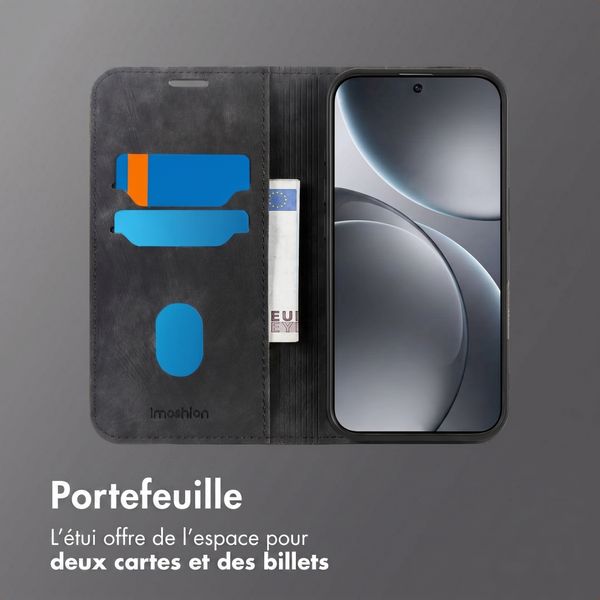 imoshion Étui de téléphone portefeuille Slim Oppo Find X9 Pro - Noir