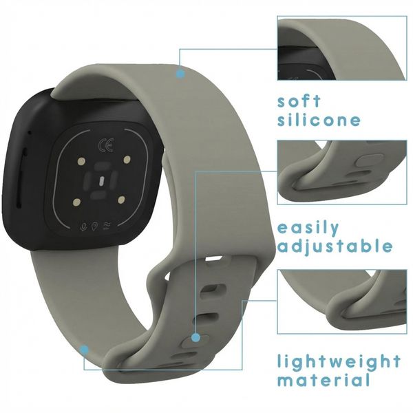 imoshion Bracelet silicone Fitbit Versa 4/ 3 / Sense (2) - Gris foncé