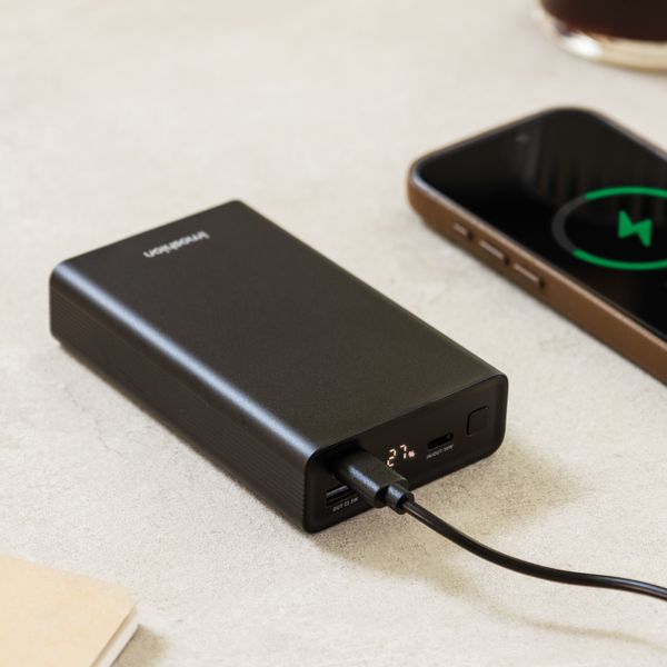 imoshion Ultra Series Aluminium Batterie externe 20.000 mAh - Charge rapide jusqu'à 33 watts - Black