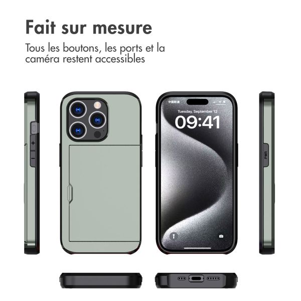 imoshion Coque arrière avec porte-cartes Apple iPhone 15 Pro - Vert foncé
