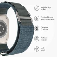 imoshion Bracelet en nylon Alpine Apple Watch | 44/45/46/49 mm - Bleu