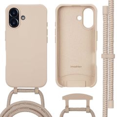 imoshion Coque arrière Color avec cordon amovible et MagSafe Apple iPhone 16 - Nude