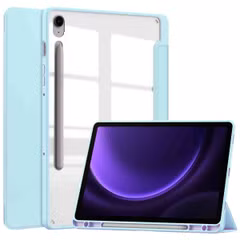 imoshion Coque tablette rigide Trifold Samsung Galaxy Tab S9 11.0 pouces / Tab S10 FE / S9 FE 10.9 pouces - Bleu clair