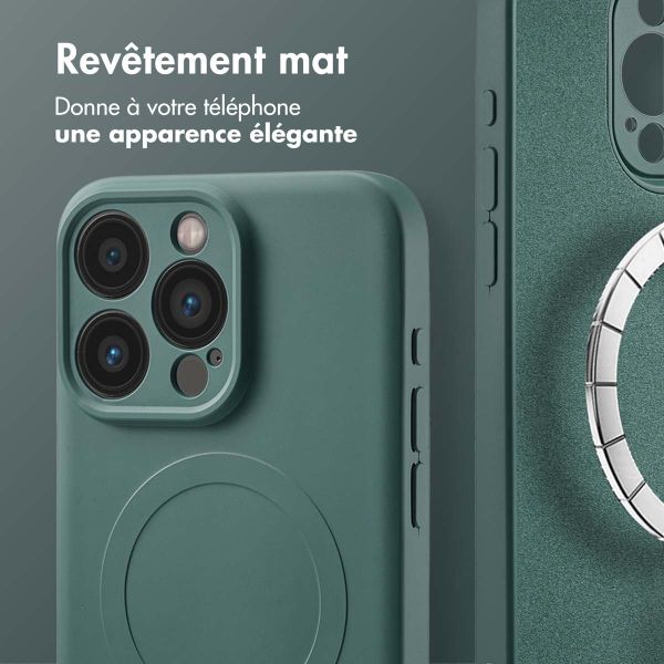 imoshion Coque Couleur avec MagSafe Apple iPhone 15 Pro Max - Vert foncé