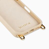 Selencia Coque arrière Rivièra avec MagSafe avec crochets amovibles Apple iPhone 18 Pro / 17 Pro - Milky Latte