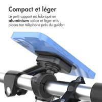 Accezz Support de téléphone EasyLock pour vélo - Rotation à 360° - Universel - Noir