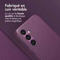 Accezz Étui de télephone portefeuille en cuir 2-en-1 avec MagSafe Samsung Galaxy S24 Plus - Heath Purple