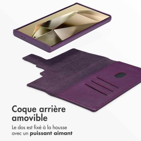 Accezz Étui de télephone portefeuille en cuir 2-en-1 avec MagSafe Samsung Galaxy S24 Ultra - Heath Purple