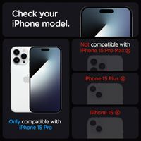 Spigen Protection d'écran en verre trempé GLAStR Privacy Applicator - lot de 2 Apple iPhone 15 Pro
