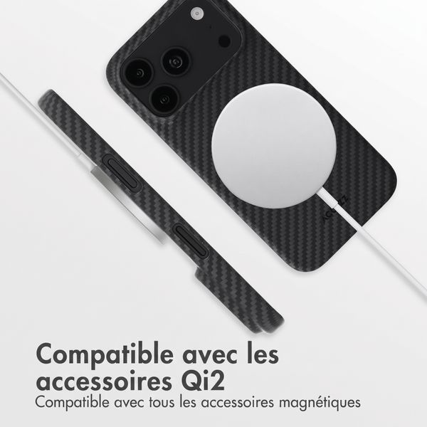 Accezz Coque Kevlar® MagSafe Apple iPhone 18 Pro Max / 17 Pro Max - Noir
